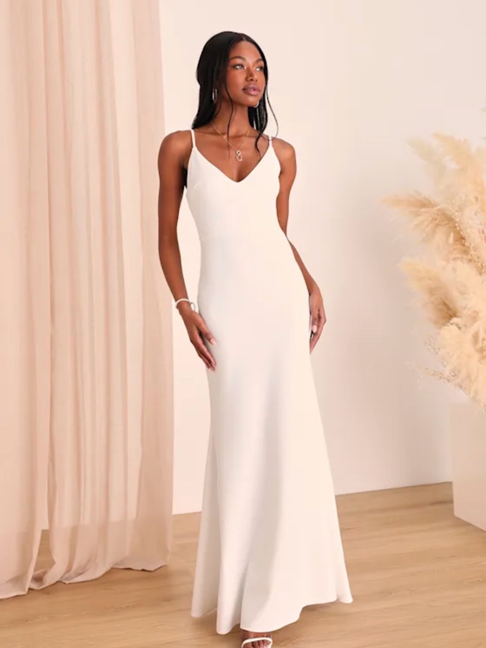 Lulus Infinite Glory White Bridal Maxi Dress